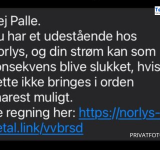 Spam SMS i omløb der udgiver sig fra at være fra Norlys